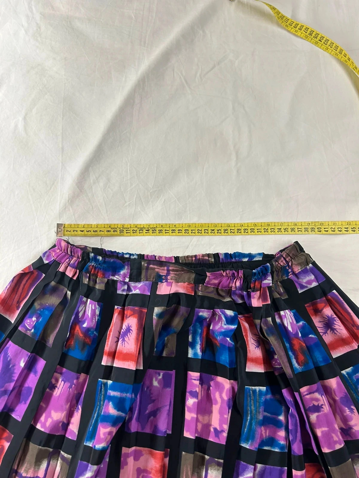 Meerkleurige vintage geprinte lange rok – photo 7